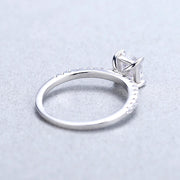 1.49Ct Princess Cut Cubic Zirconia on silver band