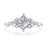 14k White  gold plated Moissanite Ring