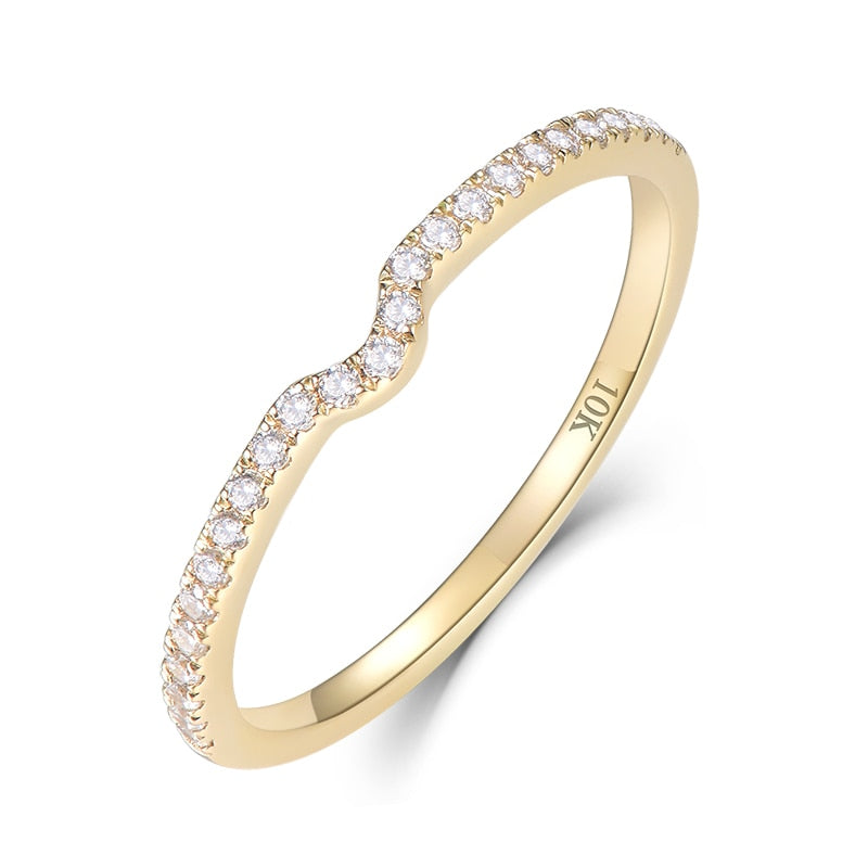 10K Yellow  gold plated Moissanite Rings