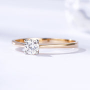 Rose  gold plated 1.0ct Moissanite Ring