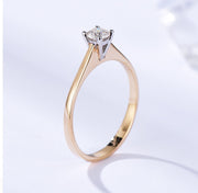 Rose  gold plated 1.0ct Moissanite Ring