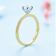 10K Yellow  gold plated Moissanite Ring