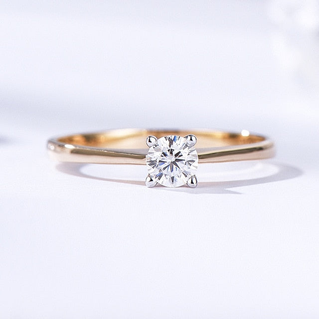 Rose  gold plated 1.0ct Moissanite Ring
