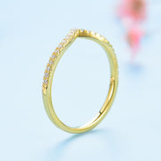 10K Gold Moissanite wedding band