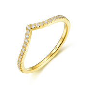 10K  gold plated Moissanite wedding band