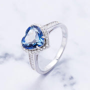 Sterling Silver Heart Shape 2.47Ct Natural Iolite Blue Mystic Quartz