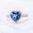Sterling Silver Heart Shape 2.47Ct Natural Iolite Blue Mystic Quartz