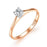 10k/14k Rose  gold plated Moissanite Ring