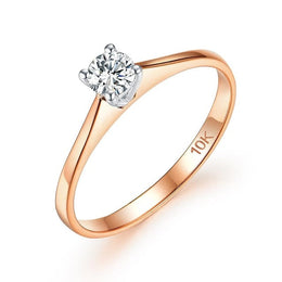 10k/14k Rose gold Moissanite Ring
