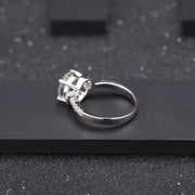 2.73Ct Natural Green Amethyst on Silver Ring