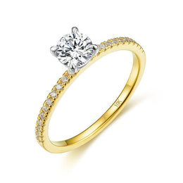 10K Yellow gold Moissanite Ring