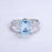 Natural Sky Blue Topaz on silver ring