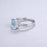 Natural Sky Blue Topaz on silver ring