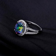 Silver Ring with Mystic Quartz Gemstone