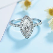White Gold Moissanite Ring