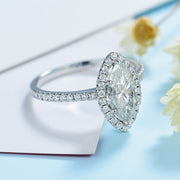 White Gold Moissanite Ring