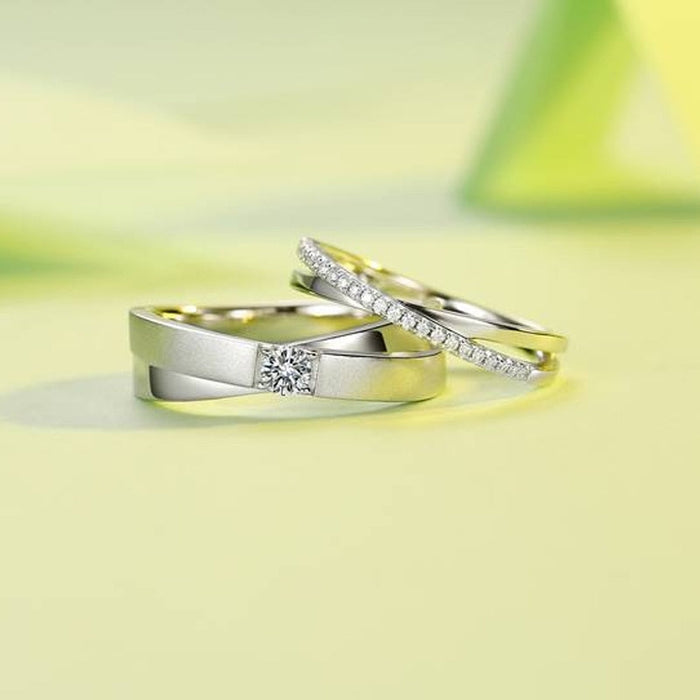 Couples Moissanite Wedding Bands