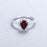 Sterling Silver Halo Ring 1.36Ct Natural Red Garnet