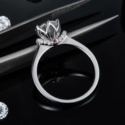 Crown Moissanite Ring 0.5c/1.0c