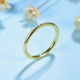 10k Yellow  gold plated Diamond Accent Ring