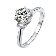 Crown Moissanite Ring 0.5c/1.0c