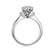 Crown Moissanite Ring 0.5c/1.0c