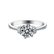Crown Moissanite Ring 0.5c/1.0c
