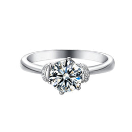 Crown Moissanite Ring 0.5c/1.0c