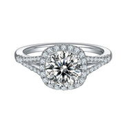 Halo Moissanite Ring 1.5c/2.0c/3.0c