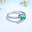 Silver ring with Emerald