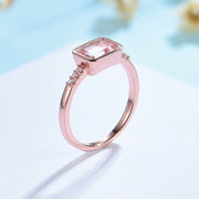 Rose  gold plated Emerald Gemstone Ring