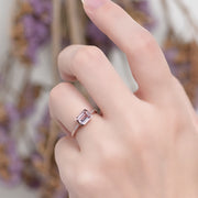 Rose Gold Emerald Gemstone Ring