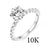 10k/14k White/Yellow/Rose  gold plated Moissanite Ring