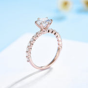 10k/14k White/Yellow/Rose  gold plated Moissanite Ring