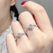 Moissanite Ring 0.5c/1.0c