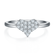 Heart Moissanite Ring 0.3c
