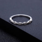 Scalloped Moissanite Wedding Band