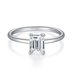 Moissanite emerald cut Ring 1.0c