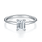 Moissanite emerald cut Ring 1.0c