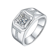 Mens Moissanite Graduation Ring