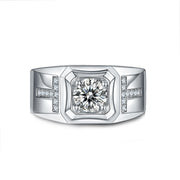 Mens Moissanite Graduation Ring