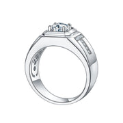 Mens Moissanite Graduation Ring