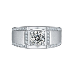 Mens Moissanite Ring 1ct