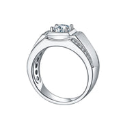 Mens Moissanite Ring 1ct