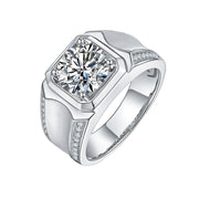 Mens Moissanite Ring 1c/2c/3c