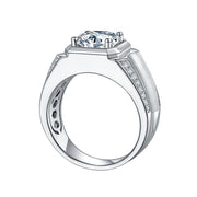 Mens Moissanite Ring 1c/2c/3c
