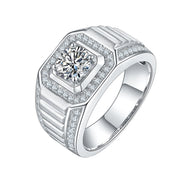 Mens Moissanite Ring 1.0c