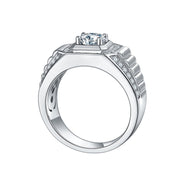Mens Moissanite Ring 1.0c
