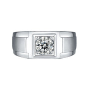 Mens Moissanite Ring 1c