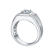 Mens Moissanite Ring 1c